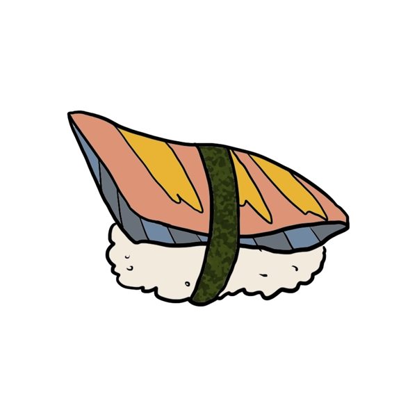 卡通海苔寿司插画
