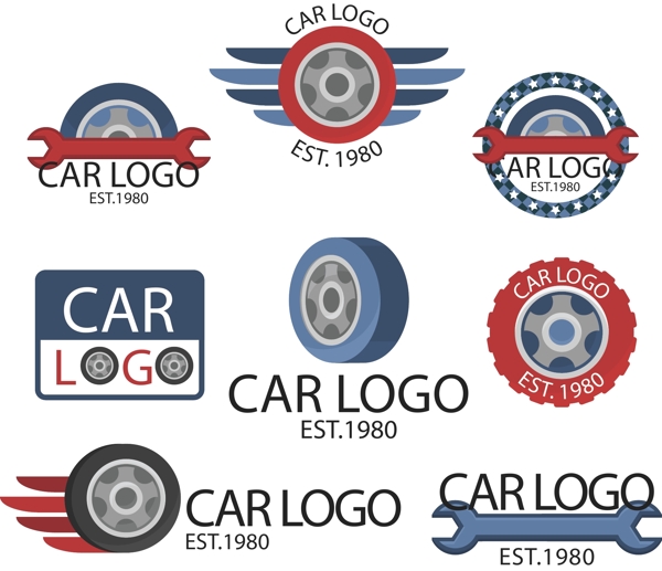创意英文的汽车logo素材