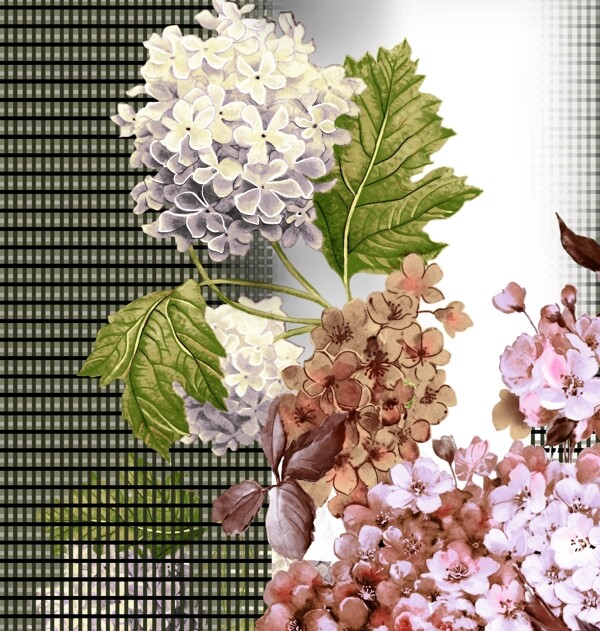 古典花卉背景图