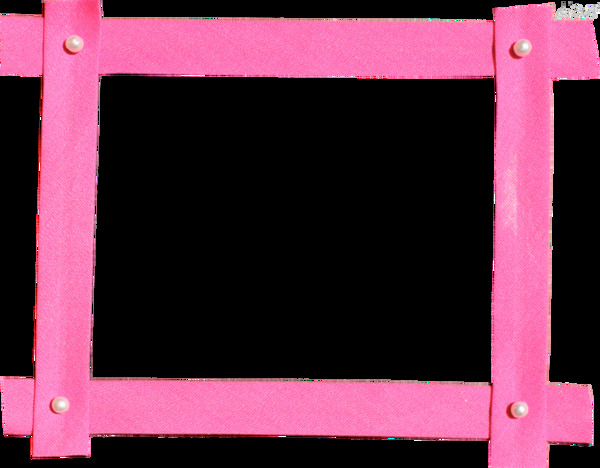 粉红色的创意相框免抠png透明图层素材