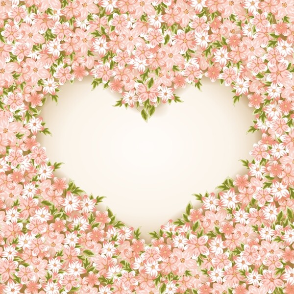 花卉浪漫情人节背景设计