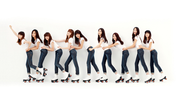 美女溜冰广告图图片