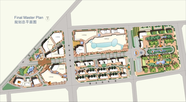 大型商住项目规划总平面图片