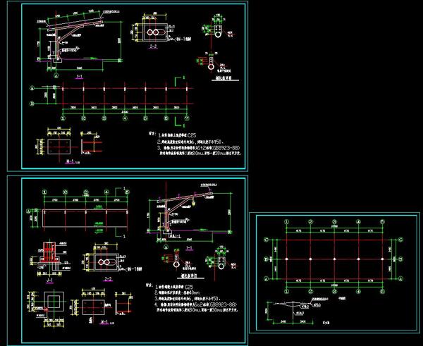 某钢结构车棚设计施工图