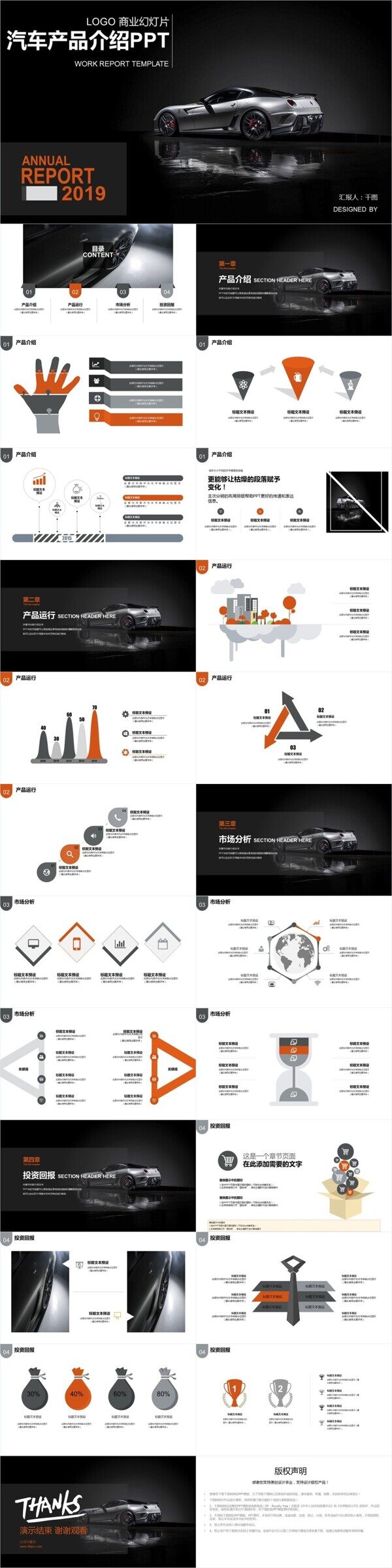 黑金汽车产品介绍PPT模板