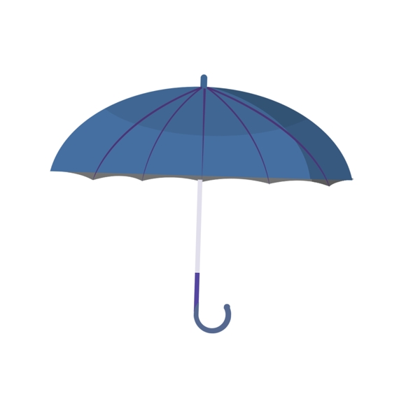 蓝色雨伞图案元素可商用