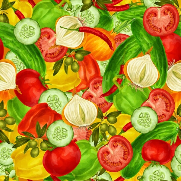 蔬菜涂鸦绘画