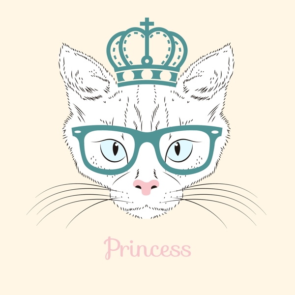 带皇冠的猫咪