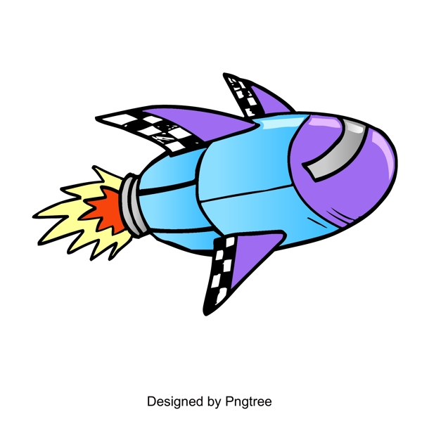 卡通手绘火箭