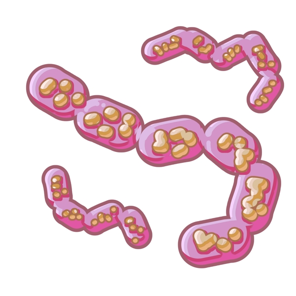 病毒细菌细胞体插画
