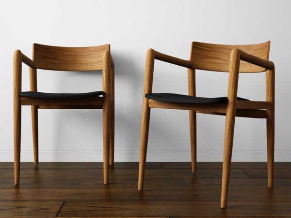 创意纯木木椅3d模型