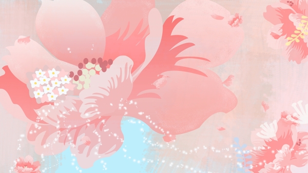 粉色浪漫花朵背景设计