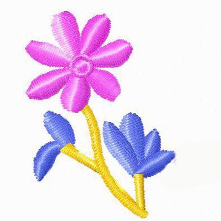 绣花植物花叶子色彩免费素材
