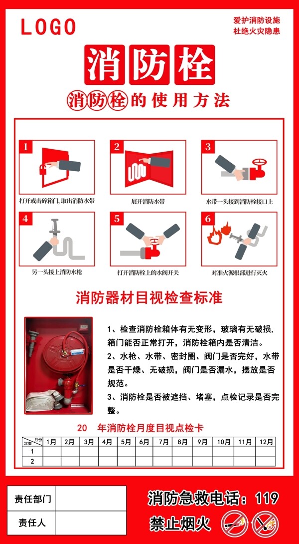 消防栓使用方法说明图教程海报图片