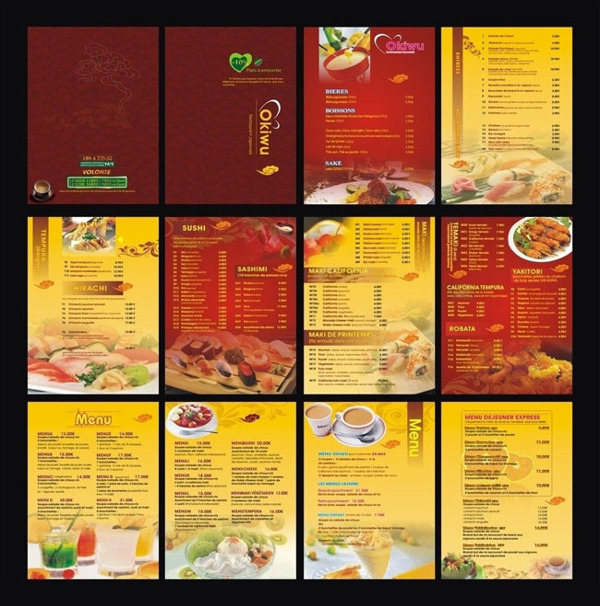 日本餐馆菜谱封面菜单矢量素材cdr