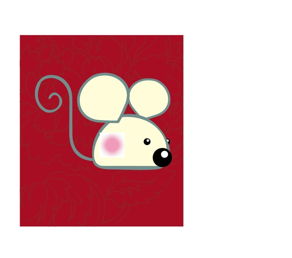 可爱小老鼠矢量图