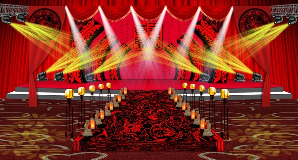 汉式婚礼舞台设计