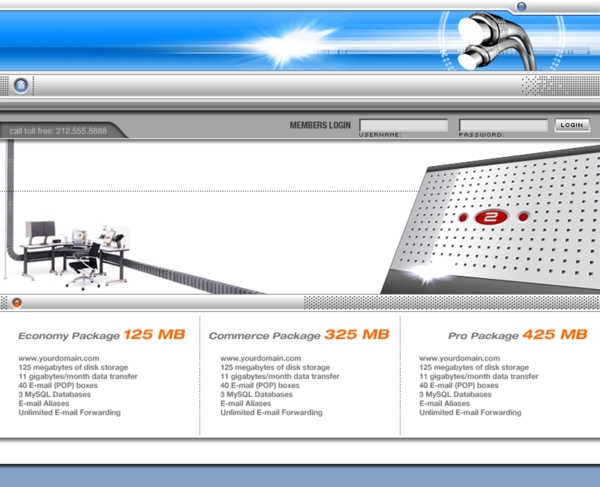 虚拟主机产品网页模板