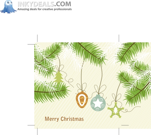 圣诞节里的圣诞树挂件元素图标矢量