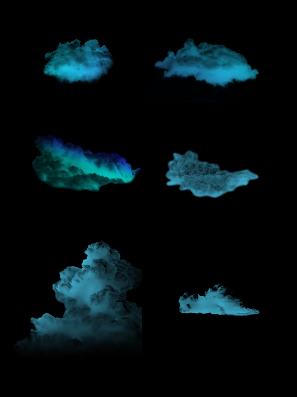 云朵蓝色真实实物质感装饰素材设计