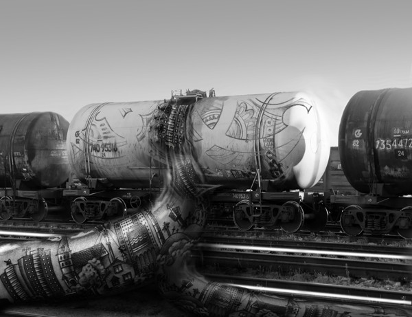 超现实油罐火车图片