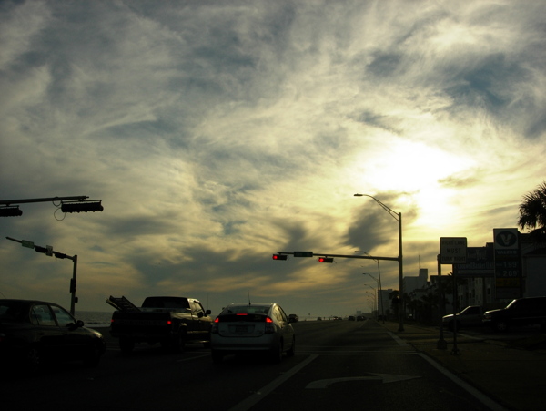 美国滨海公路夕阳图片