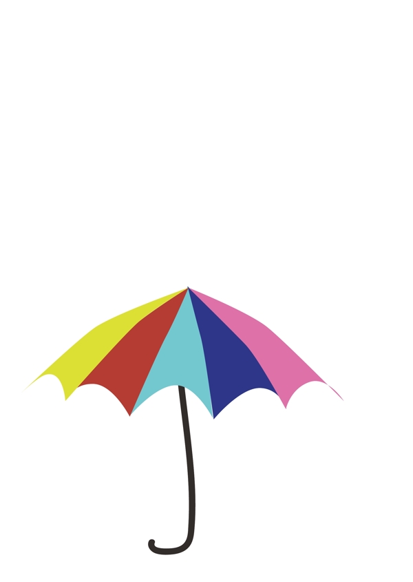 原创五颜六色的伞下雨的伞