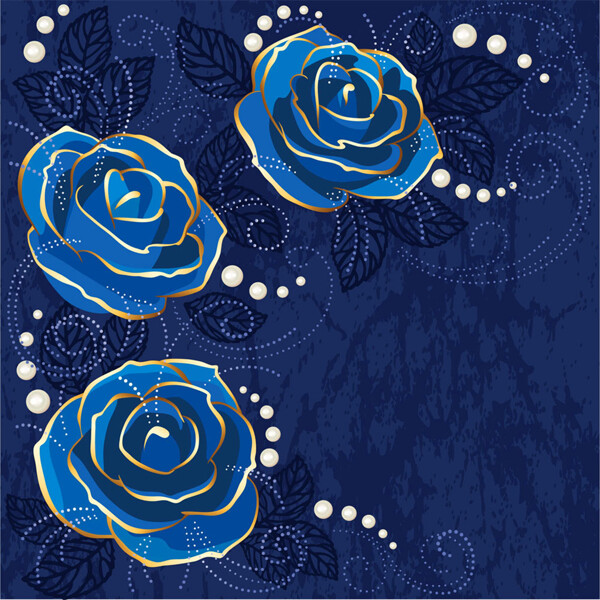 蓝色的玫瑰花图片