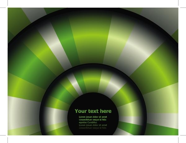 矢量绿色圆环抽象图形背景