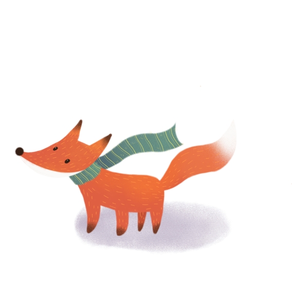 冬季森林动物狐狸设计可商用元素