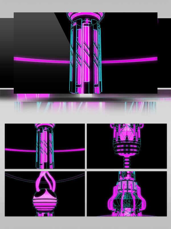 紫色铁塔视频素材