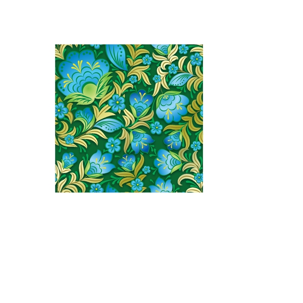 立体蓝色艺术花卉纹理