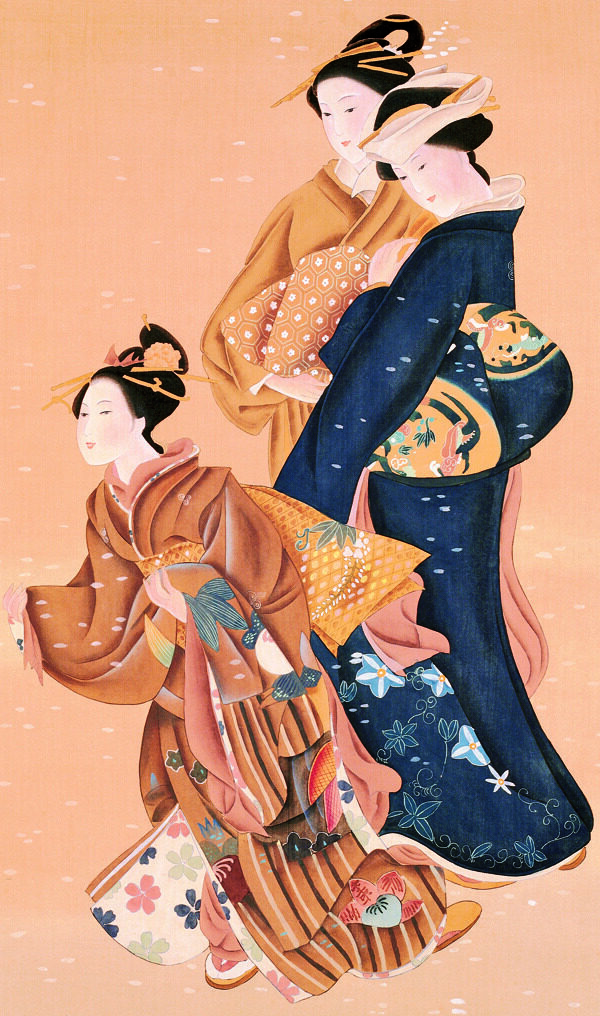 日本古代和服仕女艺伎