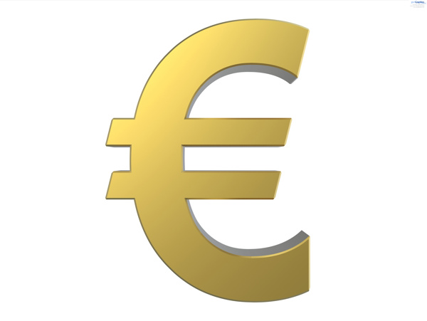 立体钱标志欧元标志