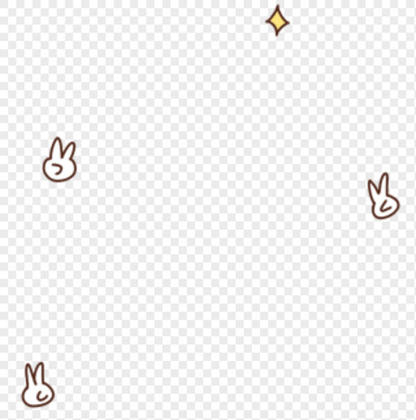 手绘胖嘟嘟小白手比耶小星星漂浮元素