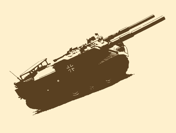 无炮塔双炮坦克图片