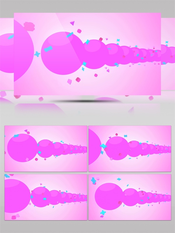 粉色球体组合动态视频素材