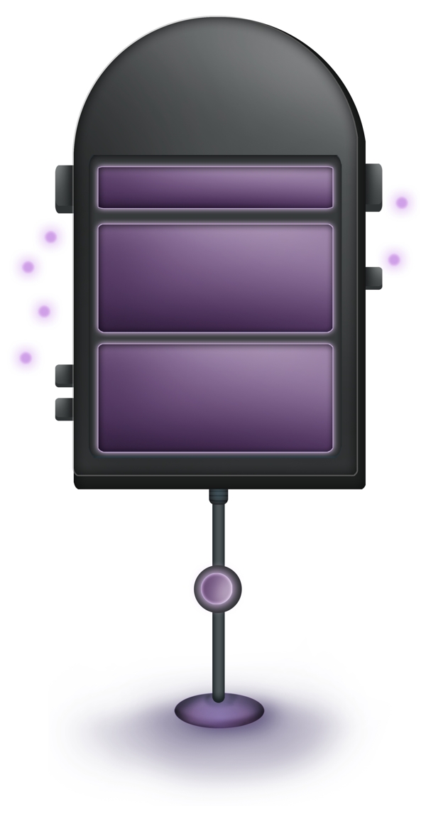 工业风紫色立体文字框