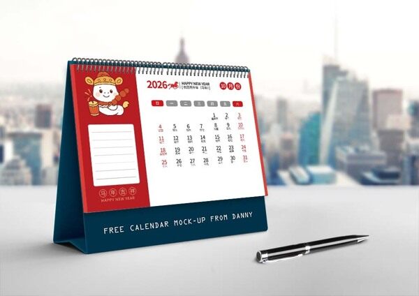 马年新春放烟花糖葫芦十月事项记录台历