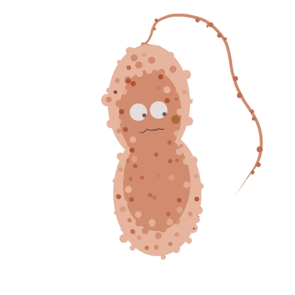 可爱的拟人细菌插画