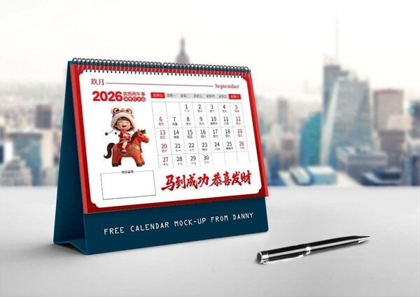 马到成功新年传好运九月开学季工作记录台历