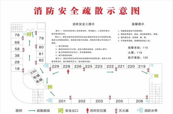 消防疏散图