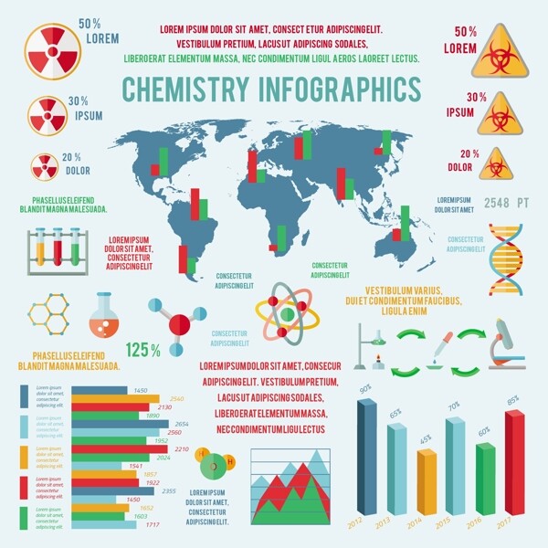 随着科学infography元素