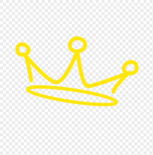 圆形三角环形黄色皇冠公主王子头饰线条
