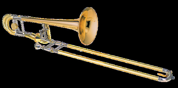 漂亮长号铜管乐器免抠png透明素材