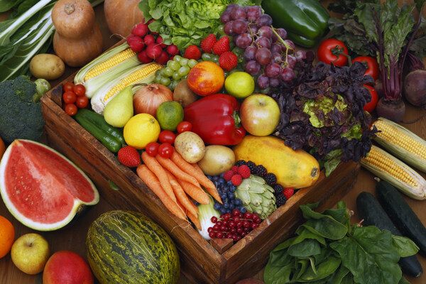 一堆水果与蔬菜图片
