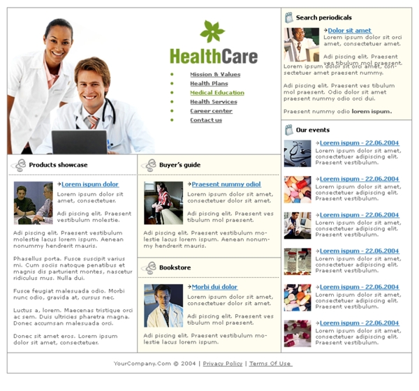 欧美健康医疗模板图片