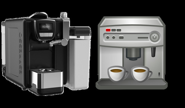 两个咖啡机免抠png透明图层素材