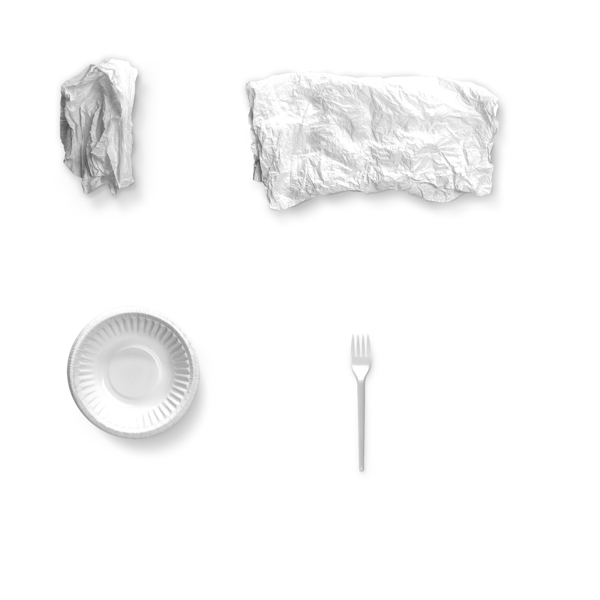 叉子盘子卫生纸