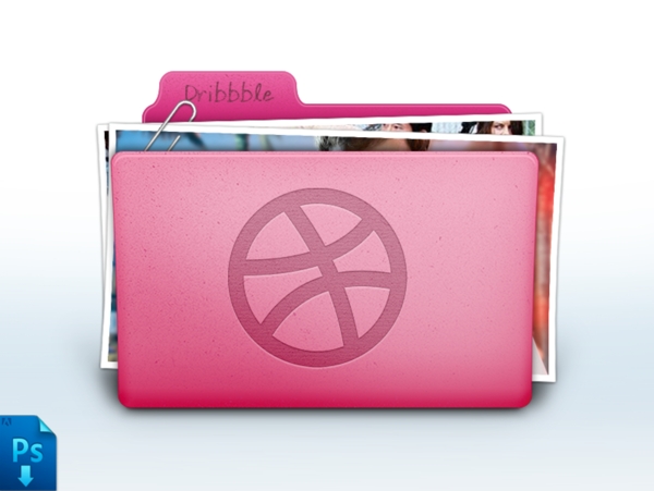 粉红色的超大文件夹